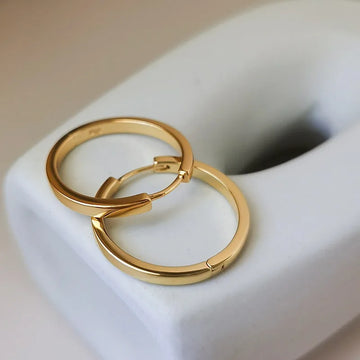 DAIIIBABYYY  -  New Fashion Classics Simple Round Hoop Earrings for Women Circle Girls Shiny Delicate Party Womens Jewelry New Arrival